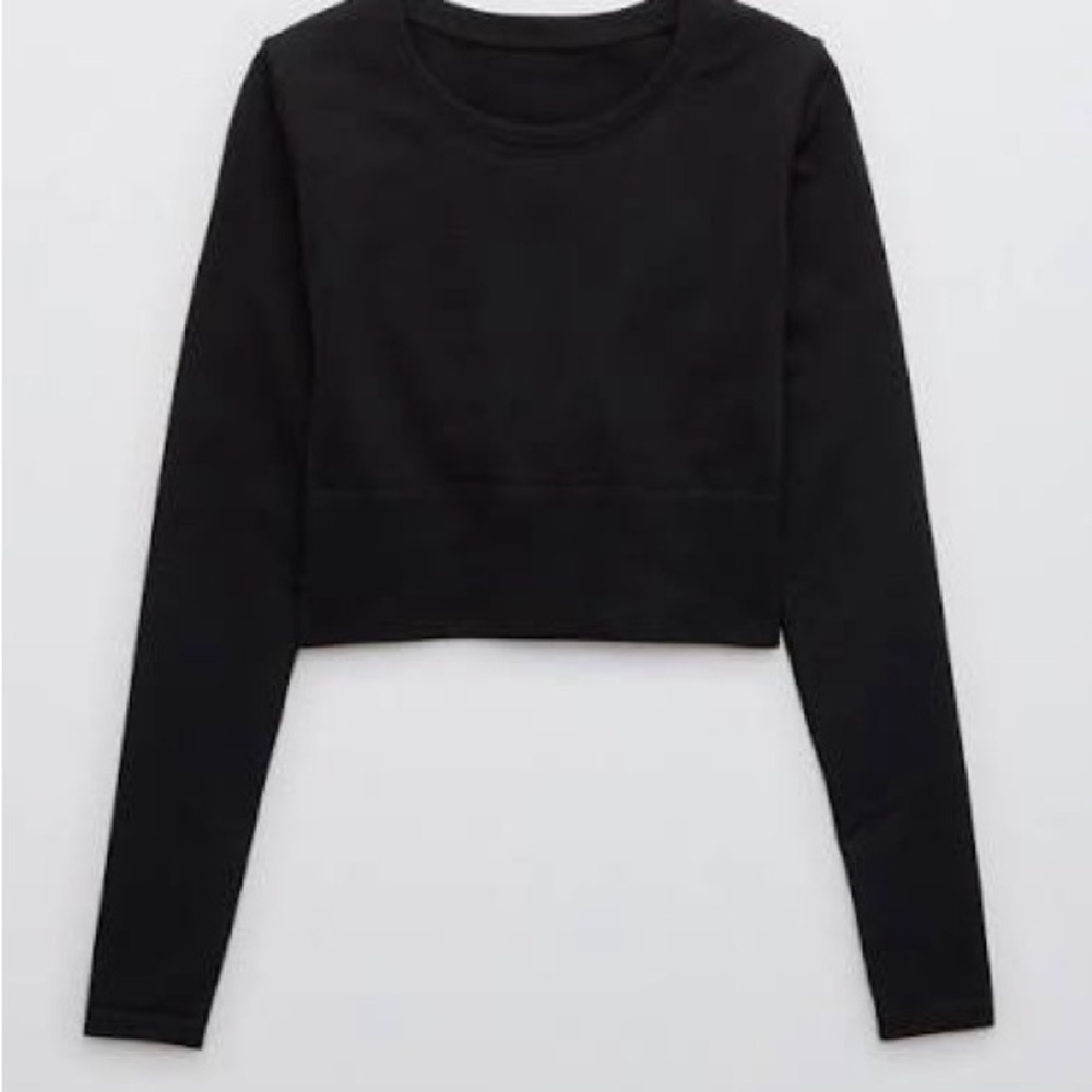 OFFLINE By Aerie Sidewalk Seamless Long
Sleeve Cropped T-Shirt